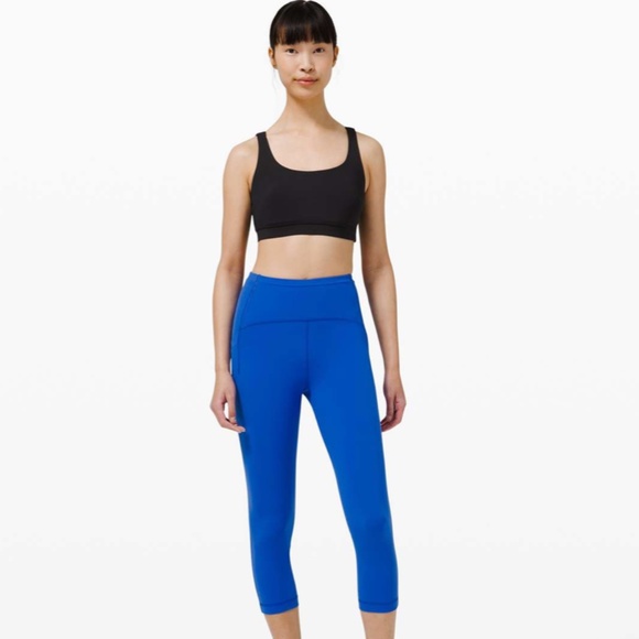 Lululemon Swift Speed High-Rise Crop 21" Cerulean Blue size 6 - Picture 1 of 7